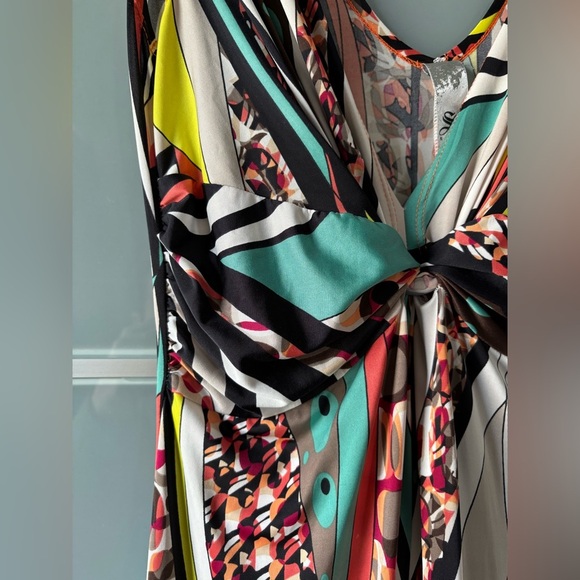 S-Twelve Y2K maxi Sleeveless Abstract Multicolor Dress Size Small - Picture 3 of 5
